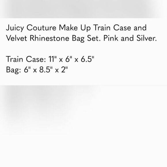 Juicy Couture Heritage & Heart Embossed Velour Double Travel Cosmetic Bags - Picture 9 of 9